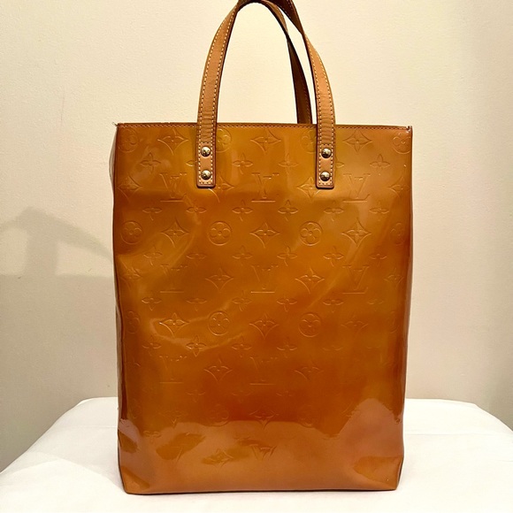 Louis Vuitton Monogram Vernis Reade MM Orange Tote — 100% Guaranteed Authentic - Picture 3 of 14